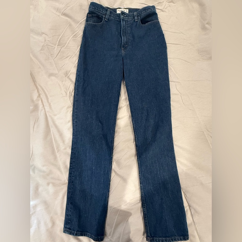Abercrombie & Fitch Women's Straight Jeans - Dark Blue